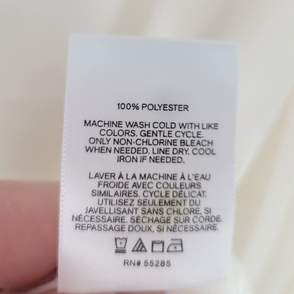 Express Pleated Balloon Sleeve Top - Ivory - Size M - Picture 3 of 5